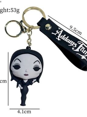 NEW Morticia Adam’s Family Keychain with Strap